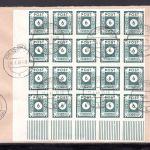 SBZ Ost-Sachsen 20er Bogenteil Eckrand MiNr. 43 B II R-Brief