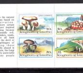 Lesotho Markenheftchen mit MiNr. 411-414 postfrisch Pilze