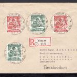 Berlin MiNr. 80-81 (2x) Mischfrankatur auf R-Brief gelaufen