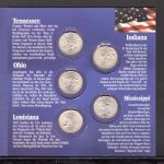 USA 2002 5 Quarter Dollars US-States im Folder ST
