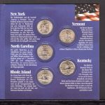 USA 2001 5 Quarter Dollars US-States im Folder ST