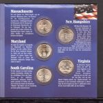 USA 2000 5 Quarter Dollars US-States im Folder ST