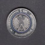 Bund 2016 F 5 Euro Planet Erde blauer Polymerring
