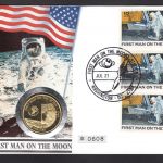 USA/ Cook Island 1991 5 Dollars Mondlandung, Silber PP