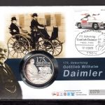 Bund 2009 Numisbrief Medaille G. W. Daimler, 300 SL PP