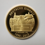 Medaille 2015 1. Gesamtdeutsche Wahl, vergoldet PP