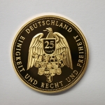Medaille 2015 1. Gesamtdeutsche Wahl, vergoldet PP