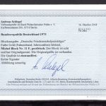 Bund MiNr. Block 11 F postfrisch Fotoattest/ Fotobefund Schlegel