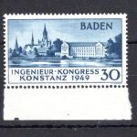 franz. Zone Baden MiNr. 46 II Unterrand postfrisch Fotoattest Schlegel