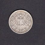Deutsches Reich 1908 J 1/2 Mark Silber
