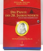 Vatikan Die Päpste des 20. Jahrhunderts, 9 Bi-Metall Medaillen im Folder