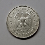 Deutsches Reich 1934 J 5 Reichsmark Garnisonskirche ss-vz