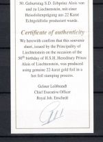 Liechtenstein MiNr. Block 31 B postfrisch 50. Geburtstag Erbprinz Alois