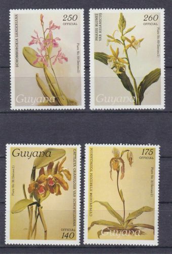 Guyana Dienst 64/67 postfr./mnh Orchideen Orchids OFFICIAL 1988
