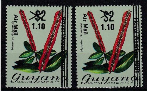 Guyana 2 x B692 postfr./mnh Aufdrucke 1981
