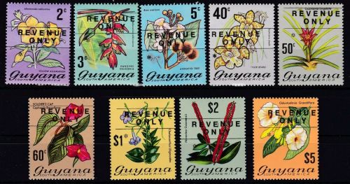 Guyana REVENUE stamps postfr./mnh Blumen flowers 1971