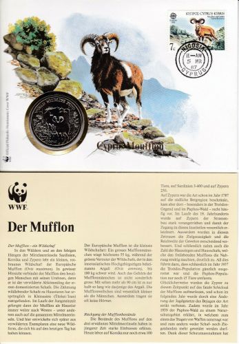 Numisbrief Zypern 1 Pfund 1986 WWF Mufflon