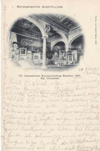AK München Kunstausstellung - Retrospektive Ausstellung 1897
