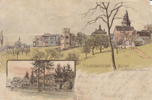 AK Villenquartier Buoch im Remstal 1911