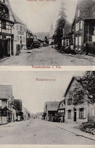 AK Vendenheim i. Elsaß aus Mundolsheim Feldpost 1916