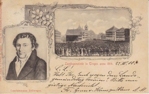AK Landsgemeinde Trogen anno 1814 Landsmann Zellweger 1900
