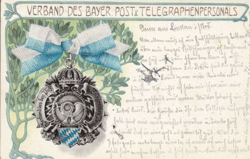 AK Verband des Bay. Post- und Telegraphenpersonals Lindau 1905