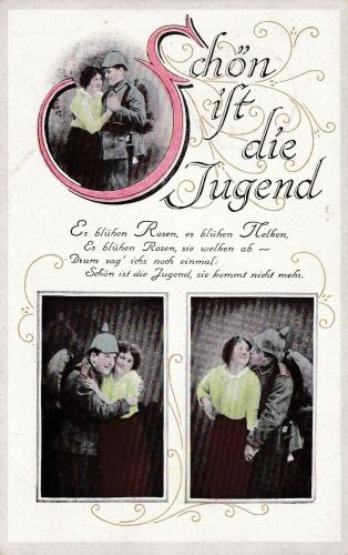 AK Schön ist die Jugend Soldat Jugendstil 1917