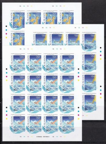 Cook 16 x 1737/1739 Bogen postfr./mnh Olympia Olympics 2012 ungez. IMPERF.