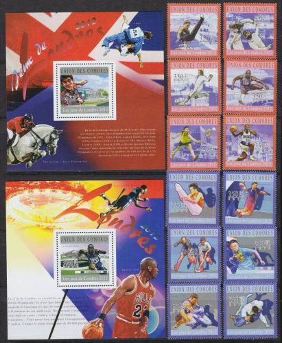 Komoren 2908/19+Block 608/9 postfr./mnh Olympia Olympics 2012