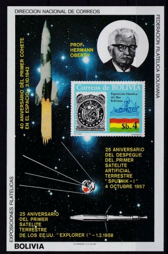 Bolivien Block 130 postfr./mnh Weltraum space Michel 75 €