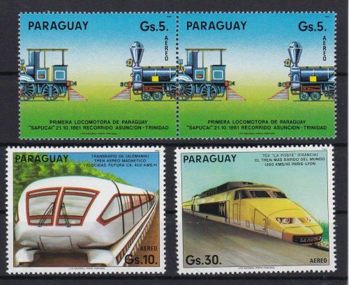 Paraguay 3870/3872 postfr./mnh Einbahn railway