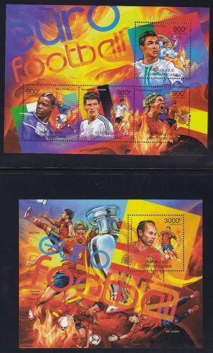 Zentralafrika 3772/3775 + Block 971 postfr./mnh Fußball soccer 2012