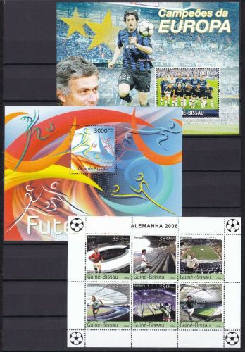 Guinea-Bissau 2713/8+5947/0+Bl.456+801+1002 postfr./mnh Fußball soccer 2006/2012