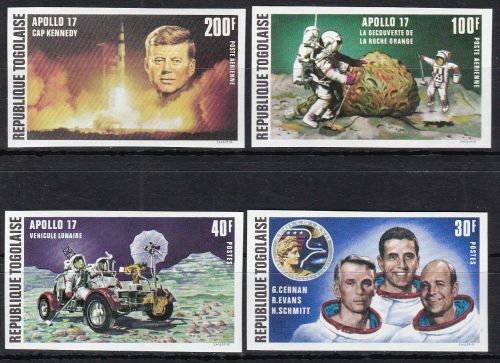Togo 972/975 B postfr./mnh Kennedy Apollo Weltraum space ungez.IMPERF.