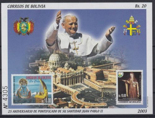 Bolivien Block 220 postfr./mnh Papst pope 2003