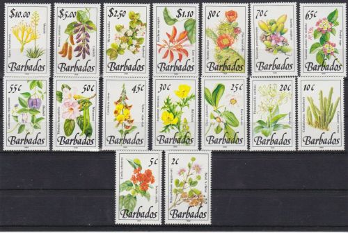 Barbados 727/742 I postfr./mnh Blumen flowers 1989