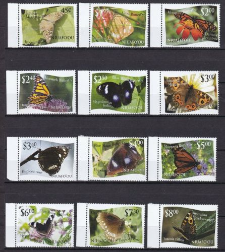 Niuafo´ou 445/456 postfr./mnh Schmetterlinge butterfly 2012