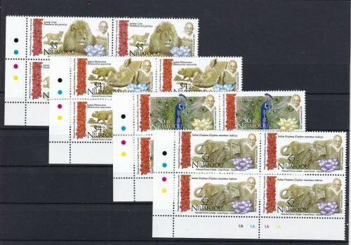 Niuafo´ou 603/606 4er-Block postfr./mnh Gandhi Tiere animals Michel 92 €