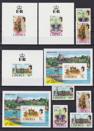 Liberia 1068/70+Bl.91 A+B + de Luxe Blocks postfr./mnh Queen Elizabeth II