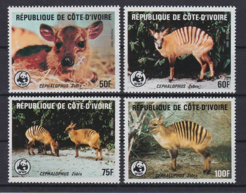 Elfenbeinküste 881/884 postfr./mnh Tiere animals WWF