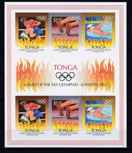 Tonga 1789/1791 KB postfr./mnh Olympia Olympics 2012 ungez. IMPERF.