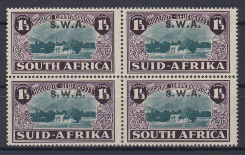 Namibia SWA 214/215 4er-Block postfr,/mnh Ankunft der Hugenotten 1939
