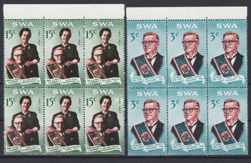 Namibia SWA 350/5 F postfr,/mnh Charles Robberts Swart mit ABART!! ERROR!