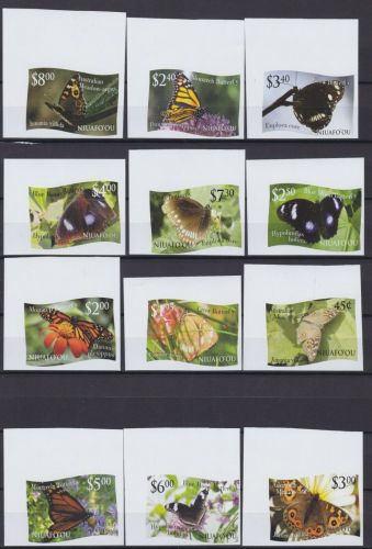 Niuafo´ou 445/456 U postfr./mnh Schmetterlinge butterflies ungez.IMPERF.