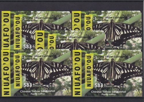 Niuafo´ou 5 x Block 60 U postfr./mnh Schmetterlinge butterflies ungez. IMPERF.