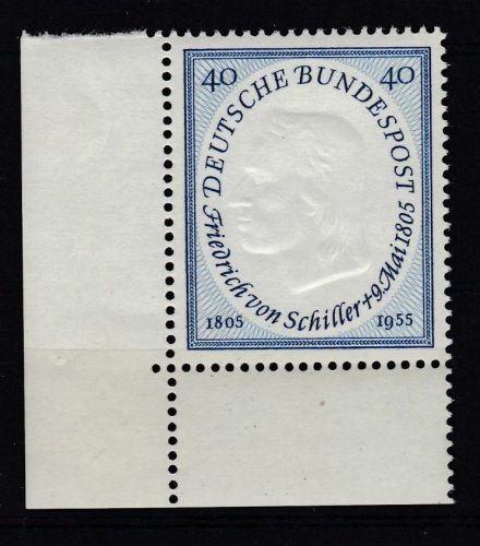 Bund 210 postfr./mnh Friedrich von Schiller Ecke 3