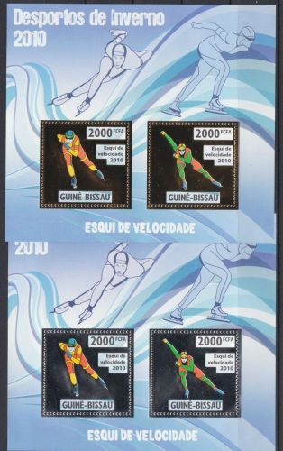 Guinea-Bissau Block 774/775 postfr./mnh Gold und Silber Sport Eislaufen 2010