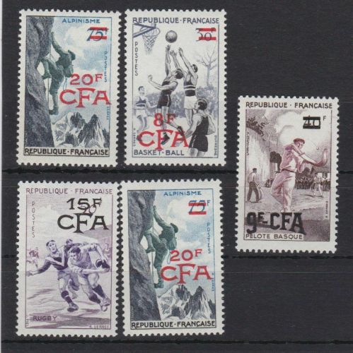 Reunion 392/395 postfr./mnh Sport sports 1956