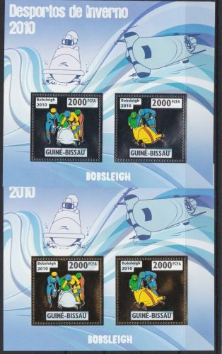 Guinea-Bissau Block 760/761 postfr./mnh Gold und Silber Sport Bob 2010