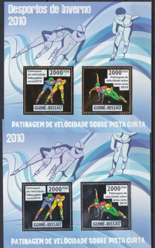 Guinea-Bissau Block 776/777 postfr./mnh Gold und Silber Sport Eislaufen 2010